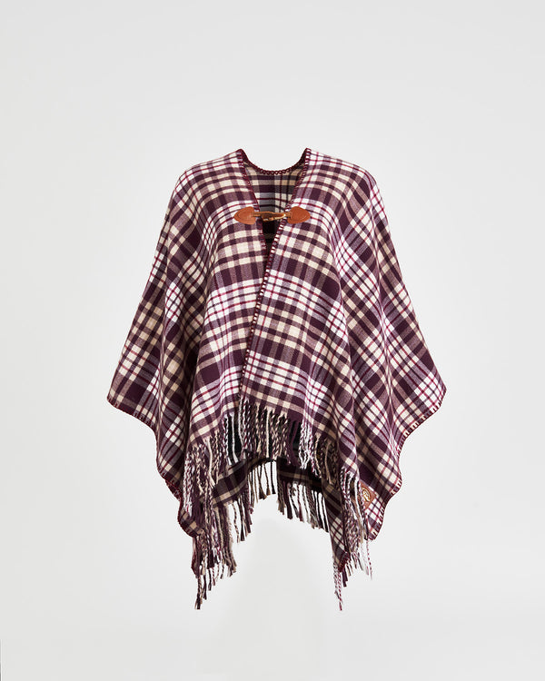Caramel & Chocolate Check Cape