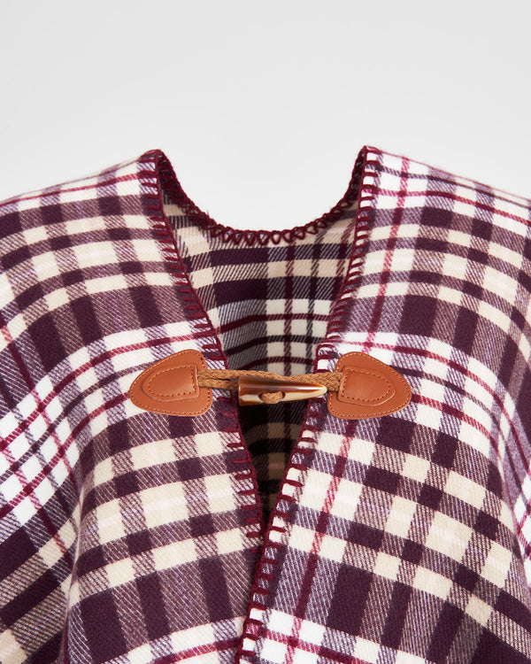 Caramel & Chocolate Check Cape