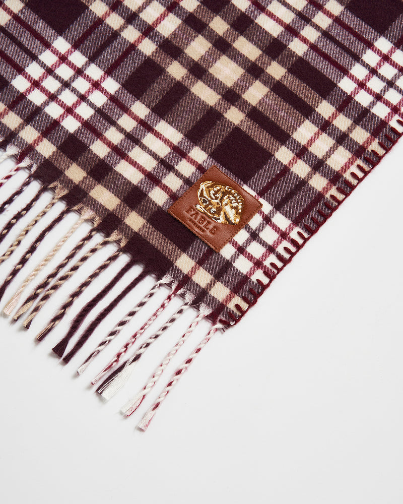 Caramel & Chocolate Check Cape