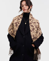 Chocolate Acorn Jacquard Scarf