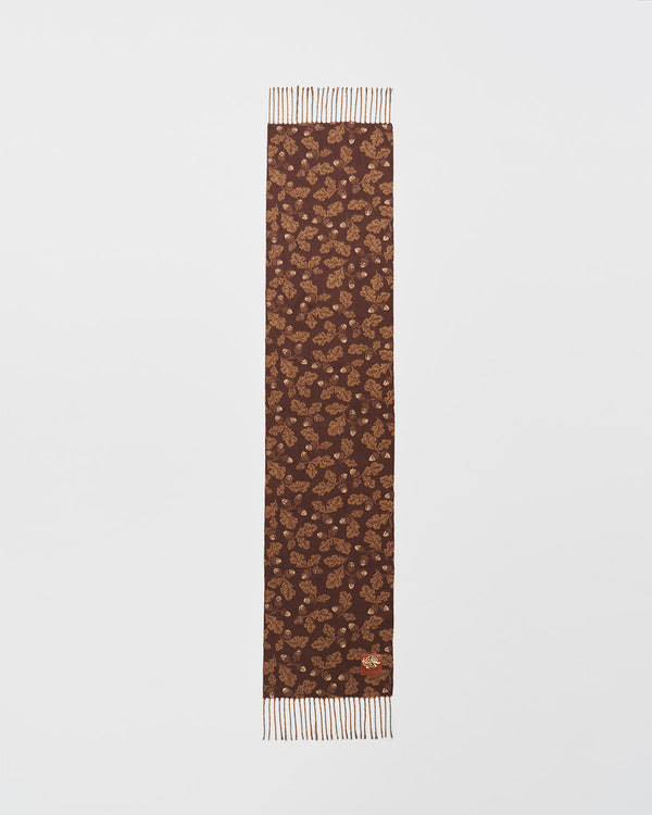 Chocolate Acorn Jacquard Scarf