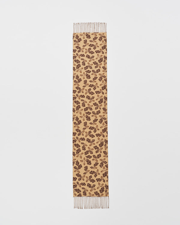 Chocolate Acorn Jacquard Scarf