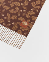 Chocolate Acorn Jacquard Scarf