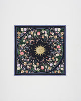 Selene Narrative Medium Square Scarf in Navy