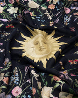 Selene Narrative Medium Square Scarf in Navy