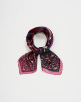 Eve Narrative Medium Square Scarf in Burgundy