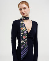 Selene Skinny Scarf in Navy