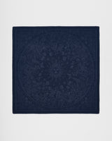 Selene Large Square Jacquard Scarf in Navy