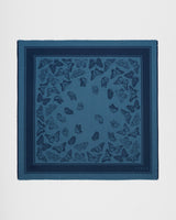 Butterfly Large Square Jacquard Scarf in Teal