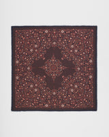 Eve Paisley Large Square Pashmina Scarf in Chocolate