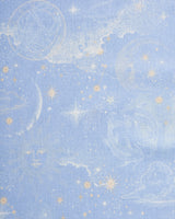 Zodiac Long Fringed Scarf in Blue