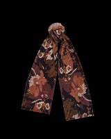 Deco Blooms Black Velvet Scarf
