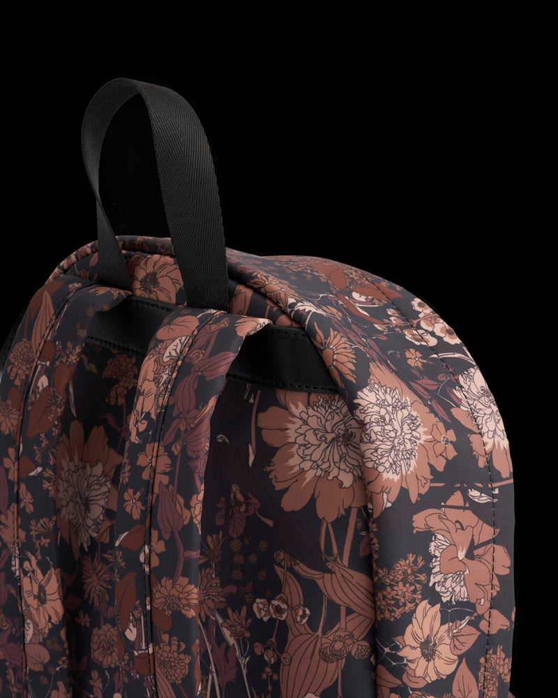 Deco Blooms Large Black Backpack