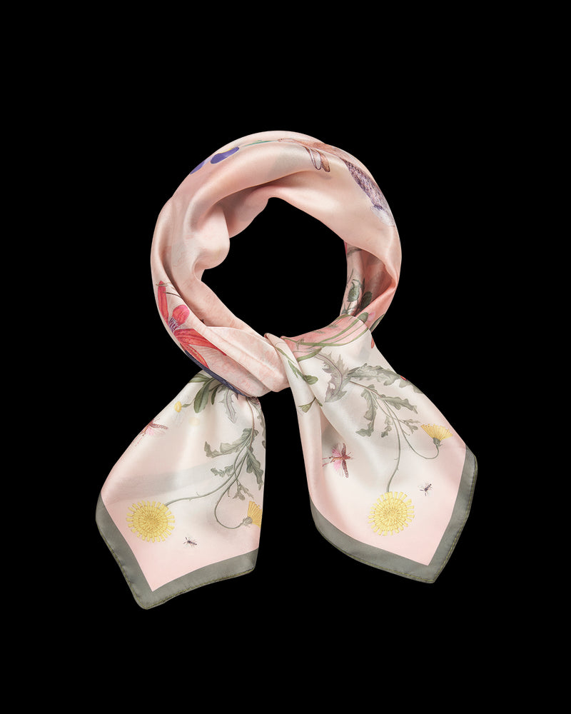 High Tea Narrative Ivory Square Scarf