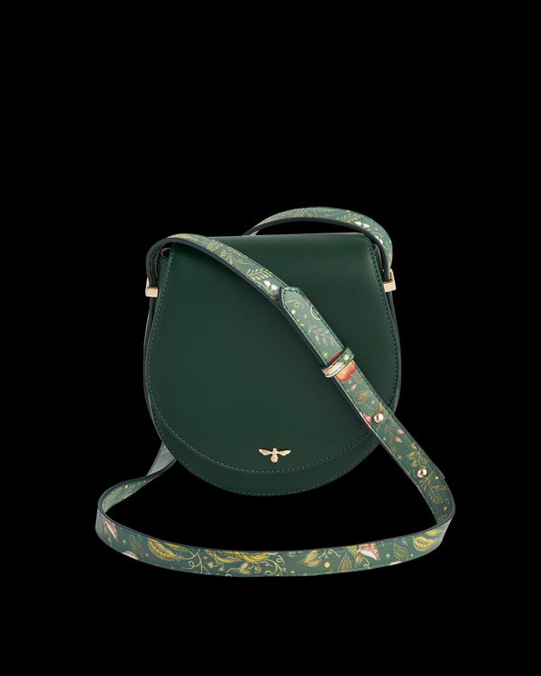Into the Woods Green Saddle Bag