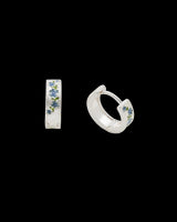 Forget Me Not Silver Mini Hoop Earrings