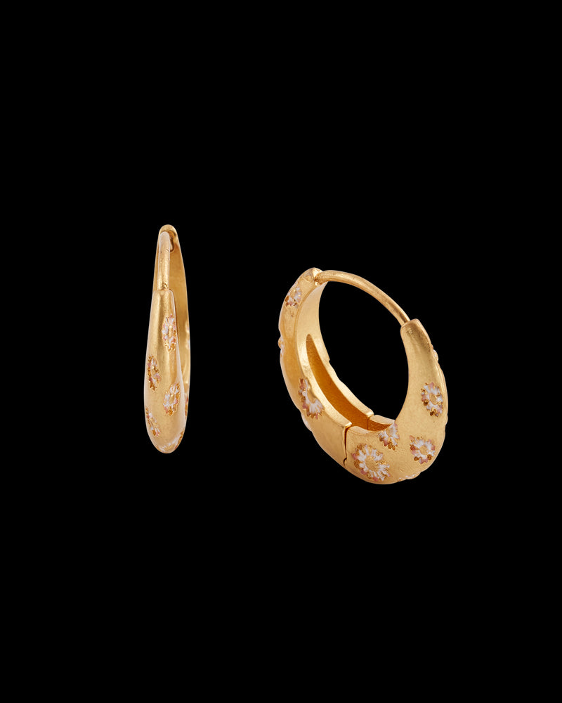Daisy Hoop Earrings