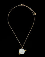 Enamel Hydrangea Necklace