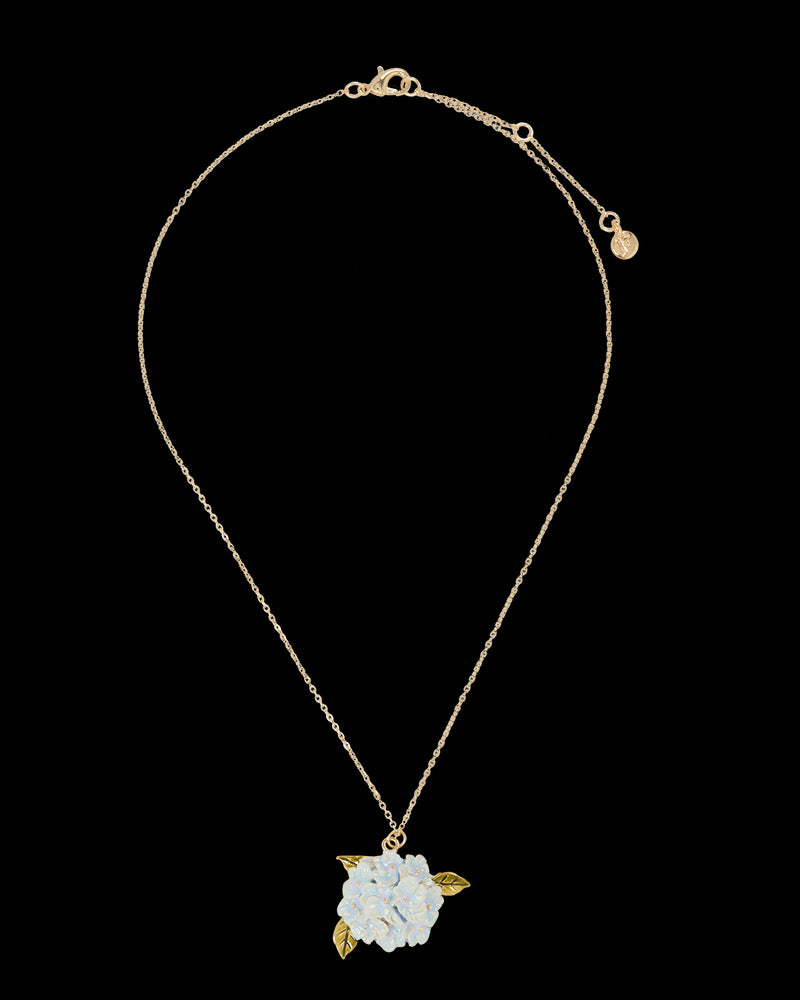Enamel Hydrangea Necklace