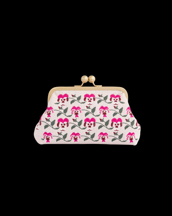 Pansy Victoriana Pink Clutch