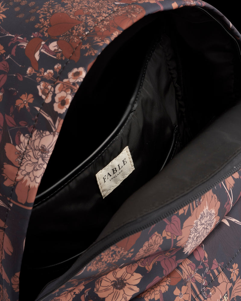 Deco Blooms Large Black Backpack