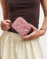 Bee Quilted Rose Purse