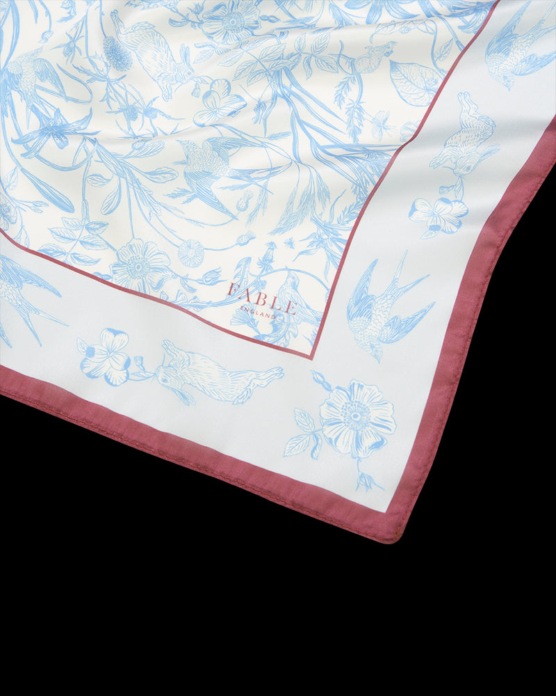 Bunny Blues Square Scarf
