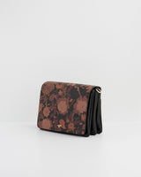 Deco Blooms Black Crossbody Handbag