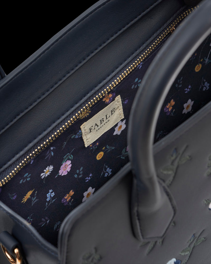 Ditsy Navy Medium Tote