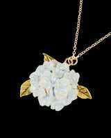 Enamel Hydrangea Necklace
