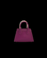 Floral Engravings Mini Plum Tote