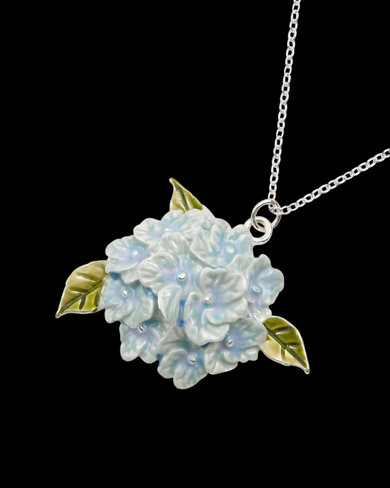 Hydrangea Silver Necklace