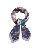 Catherine Rowe Pet Portraits Whippet Blue Silk Square Scarf