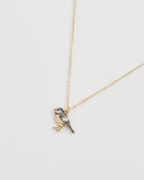 Enamel Blue Tit Short Necklace