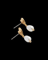 Forget-Me-Not Heart & Pearl Earrings