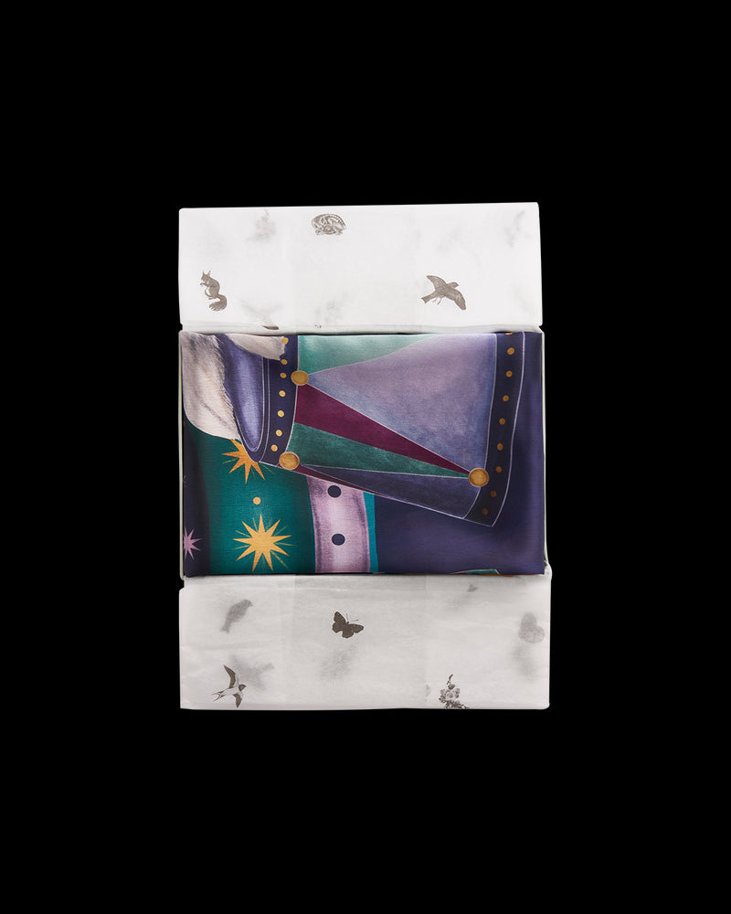 Catherine Rowe Pet Portraits Doodle Silk Square Scarf