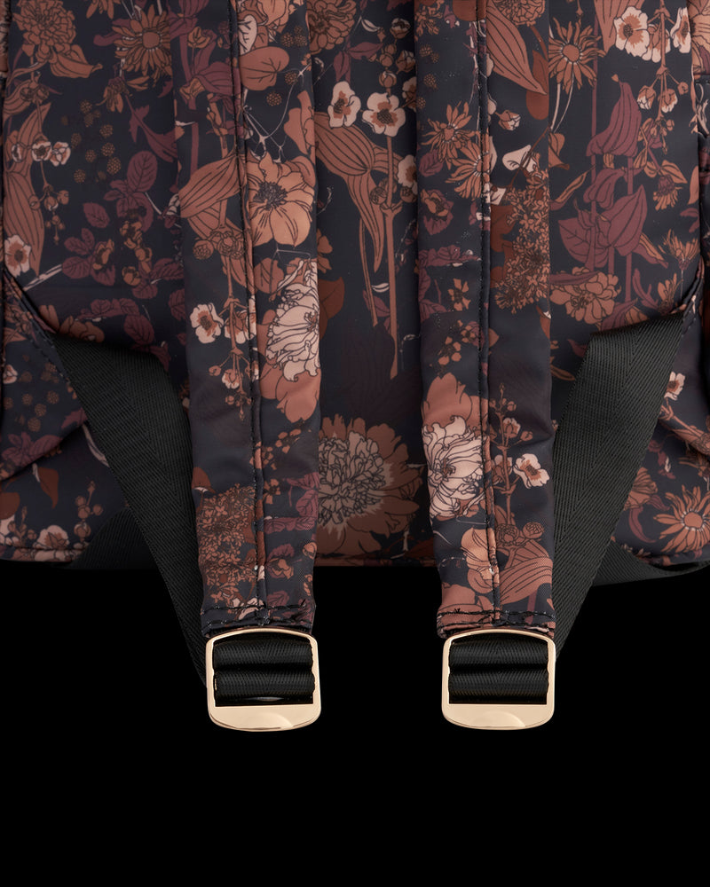 Deco Blooms Large Black Backpack