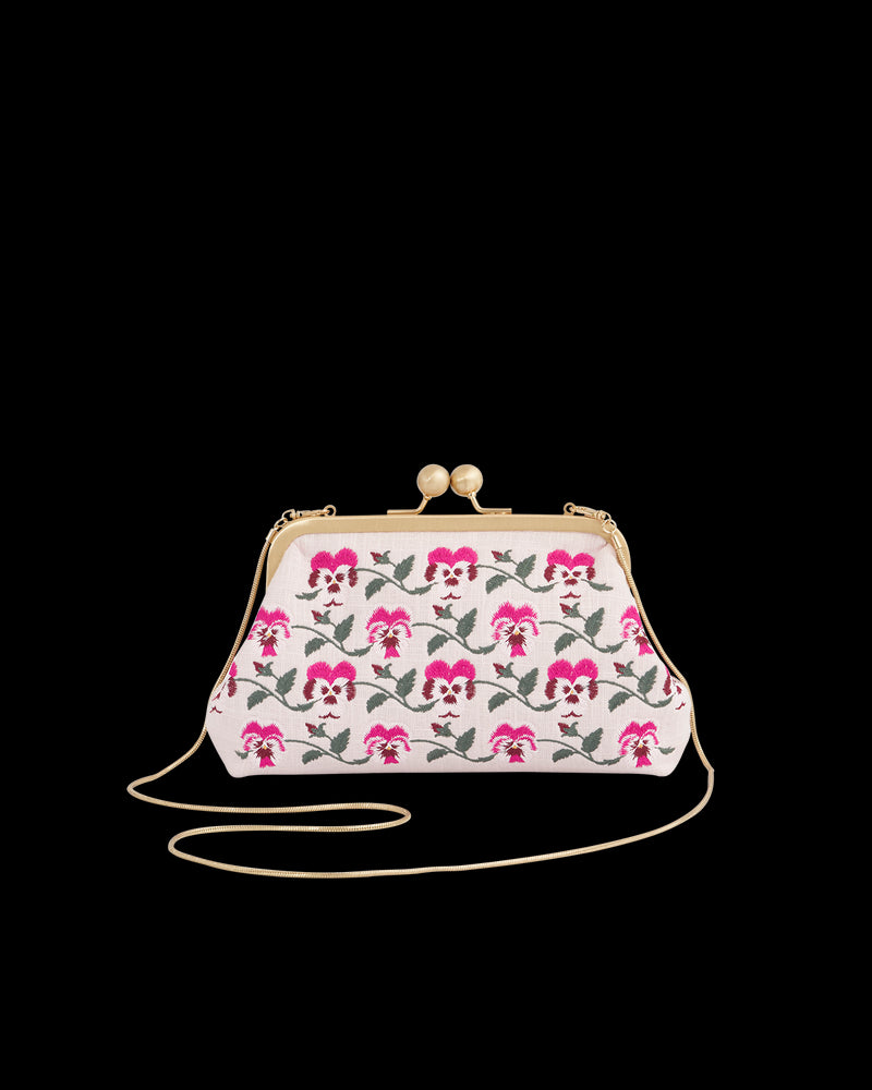 Pansy Victoriana Pink Clutch