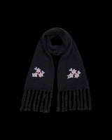 Forget-Me-Not Knitted Navy Scarf
