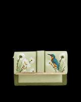 Embroidered Kingfisher Cross Body Bag