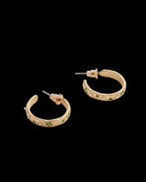 Four Leaf Clover & Pearl Hoop Earrings