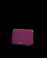 Floral Engravings Plum Crossbody Handbag