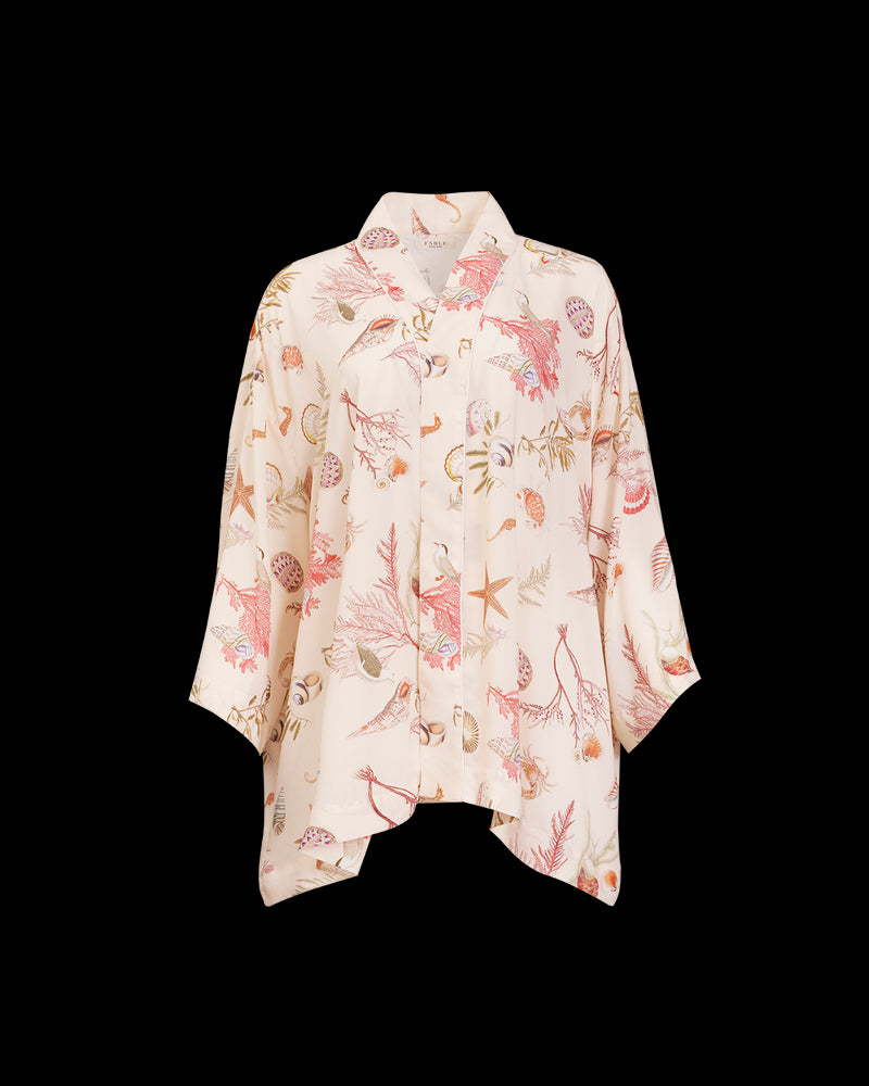 Whispering Sands Lotus Pink Short Kimono