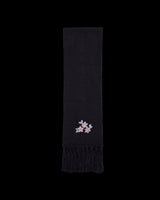 Forget-Me-Not Knitted Navy Scarf