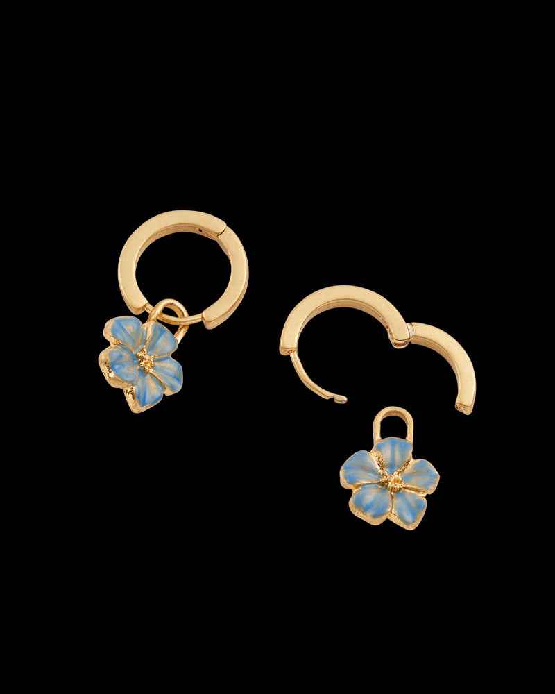 Flower Huggie Earrings