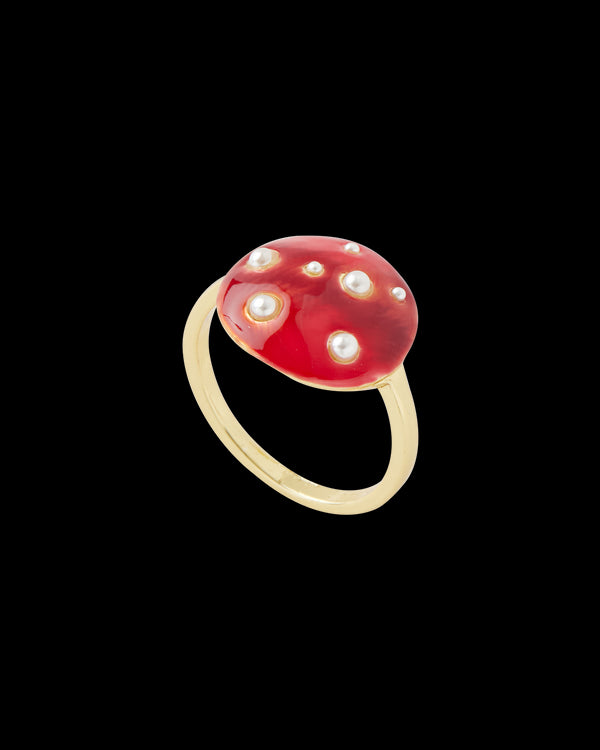 Enamel Mushroom Ring