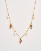 Spiral Shell Charm & Pearl Necklace