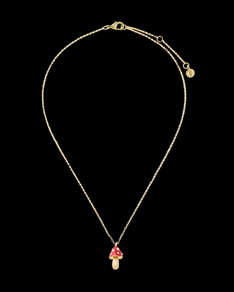 Enamel Mushroom Necklace