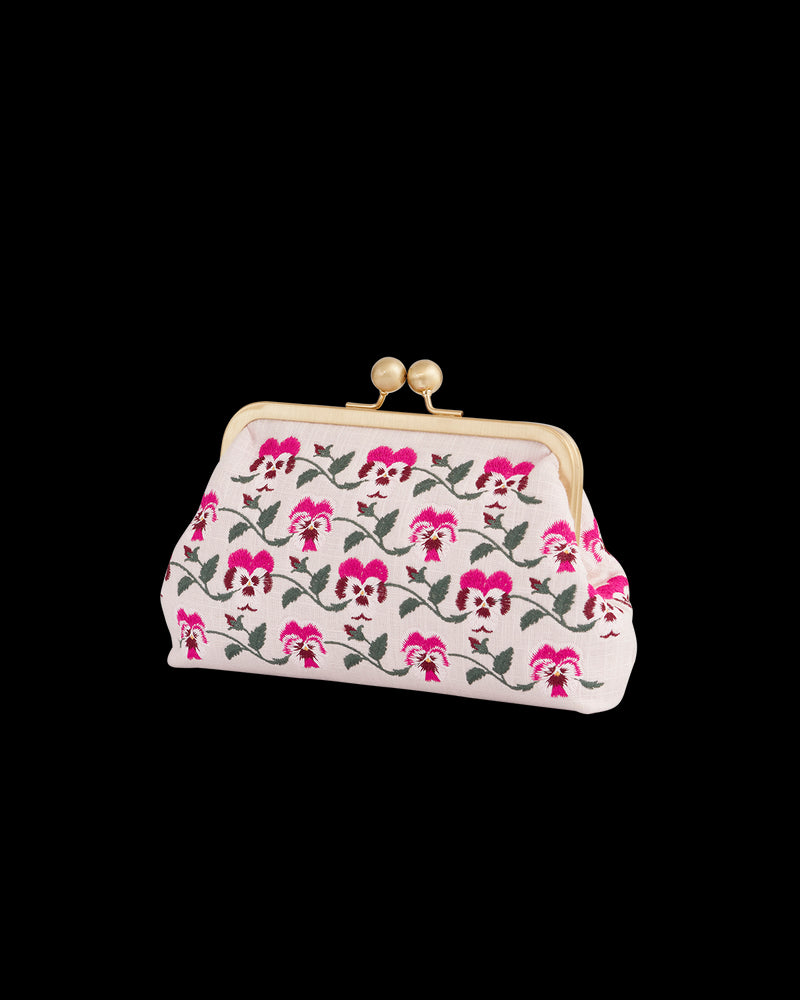 Pansy Victoriana Pink Clutch