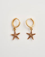 Starfish Huggie Hoops